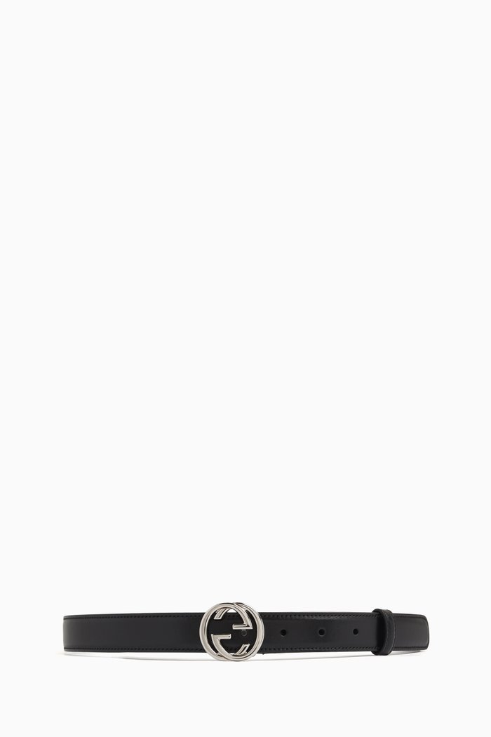 Blondie Belt in Leather, Black