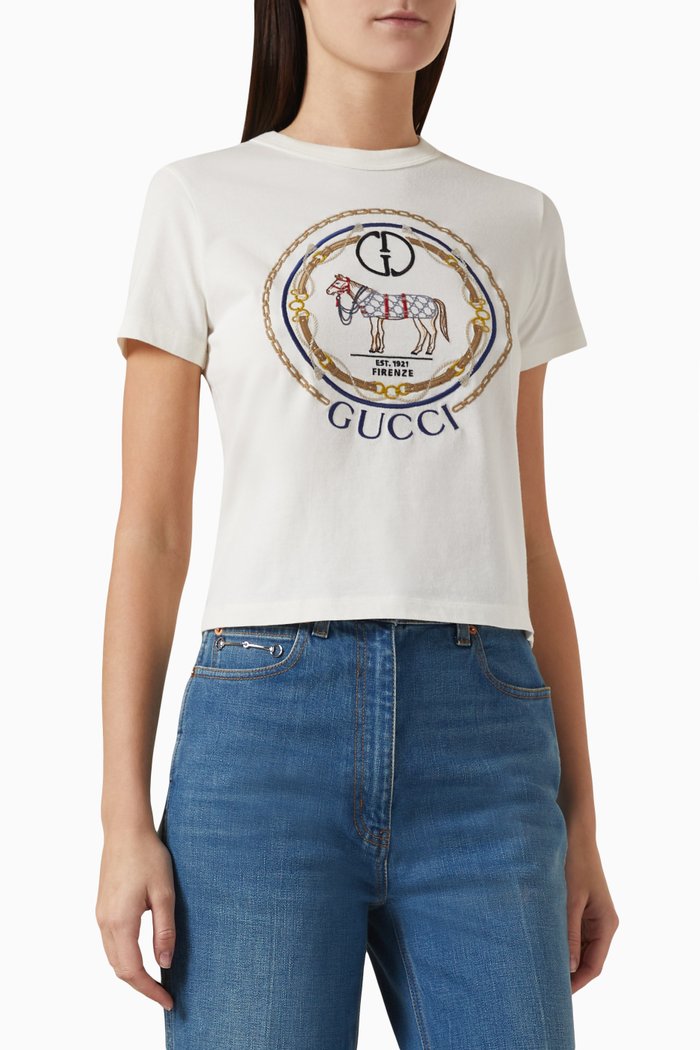 

Interlocking G T-shirt in Cotton-jersey, White
