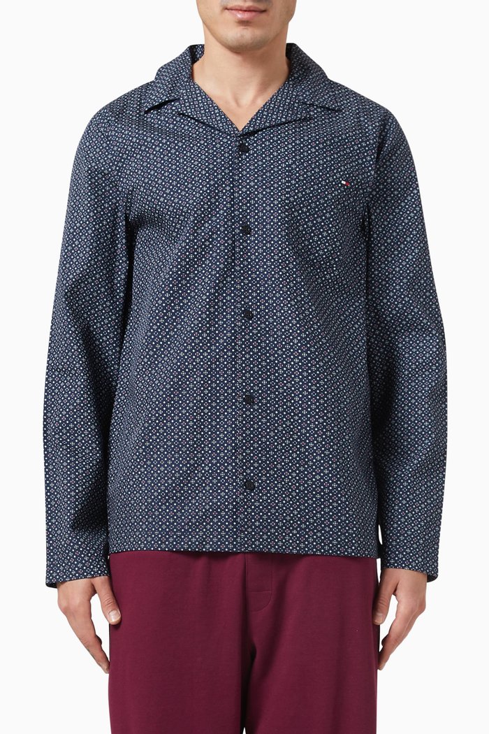 

TH Original Pyjama Shirt in Cotton, Blue