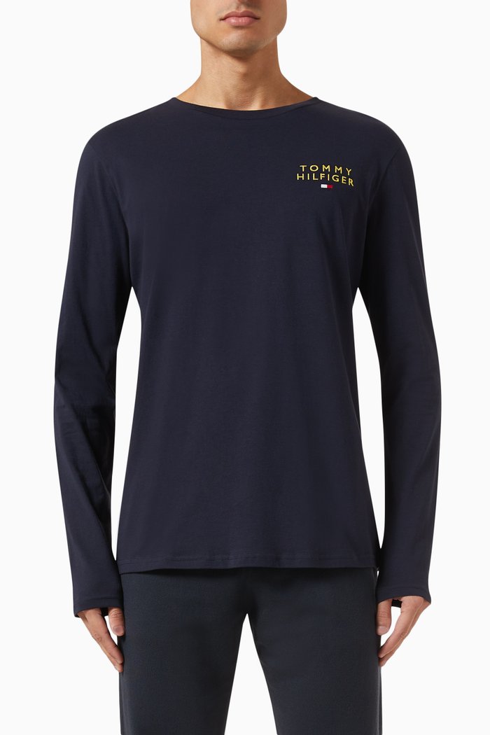 

Logo Lounge T-shirt in Cotton, Blue