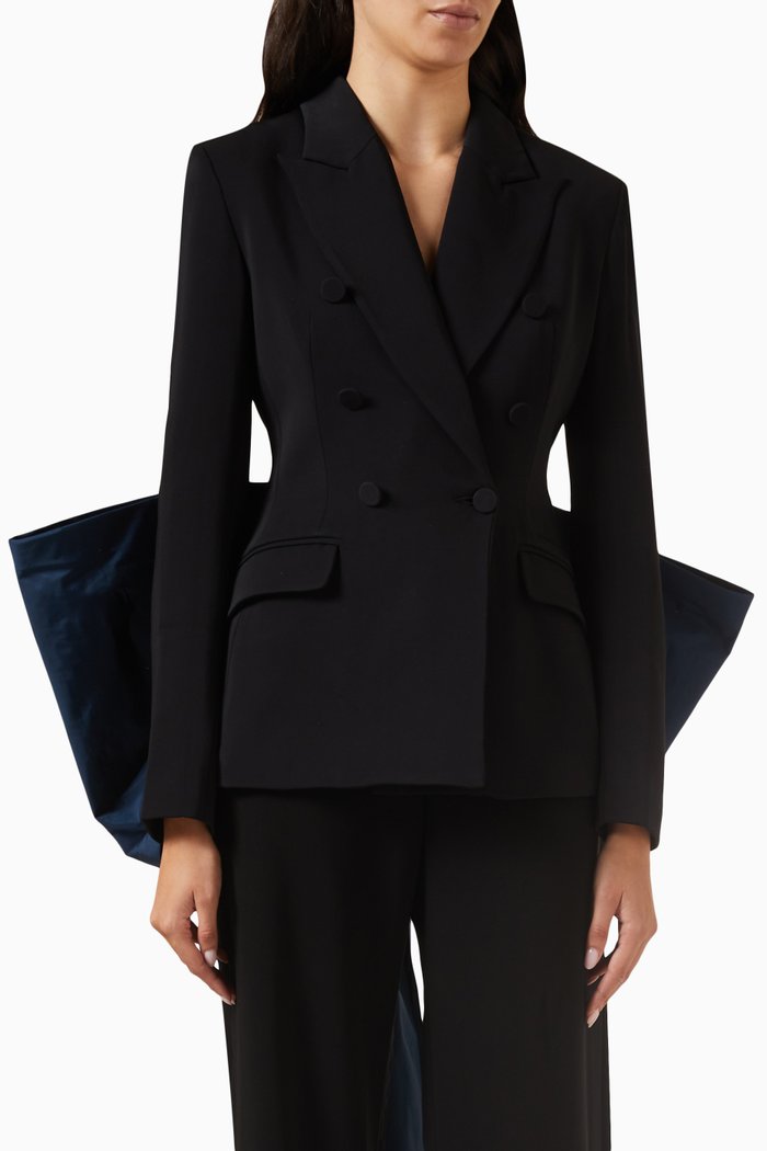 

Bow-detail Tailored Jacket, Black