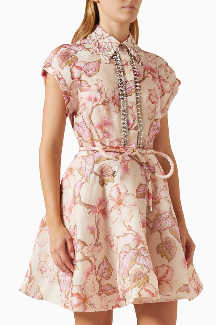 

Matchmaker Flip Dress in Silk Linen, Pink