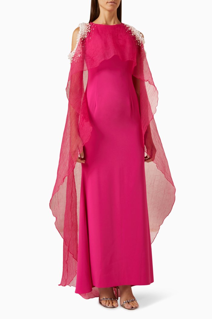 

Aravie Embellished Mermaid Gown, Pink