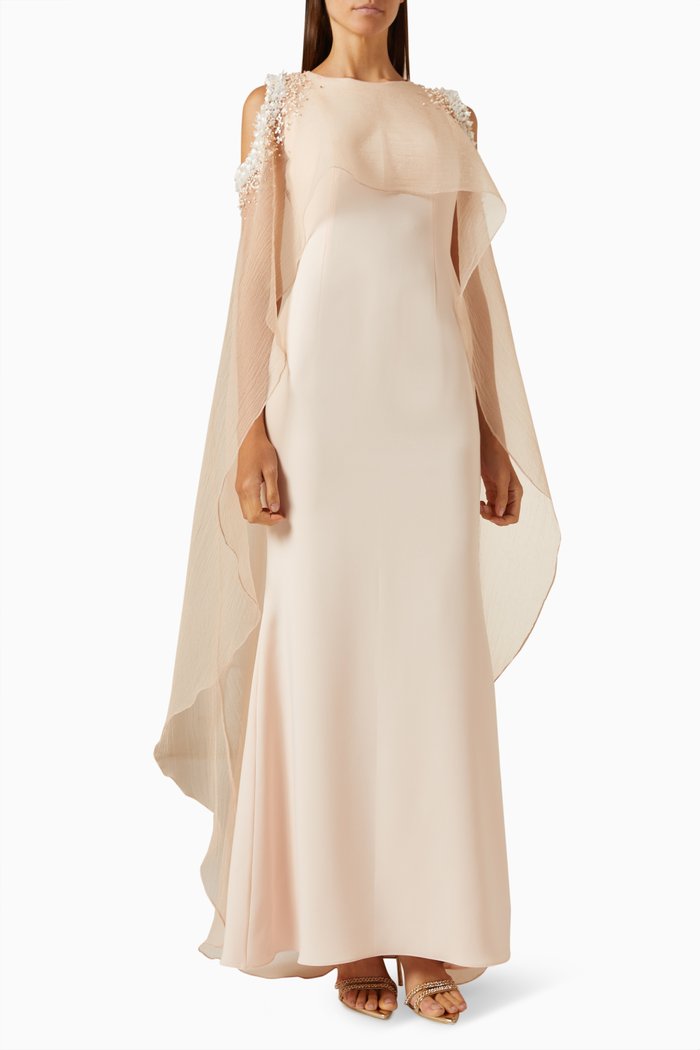

Aravie Embellished Mermaid Gown, Pink