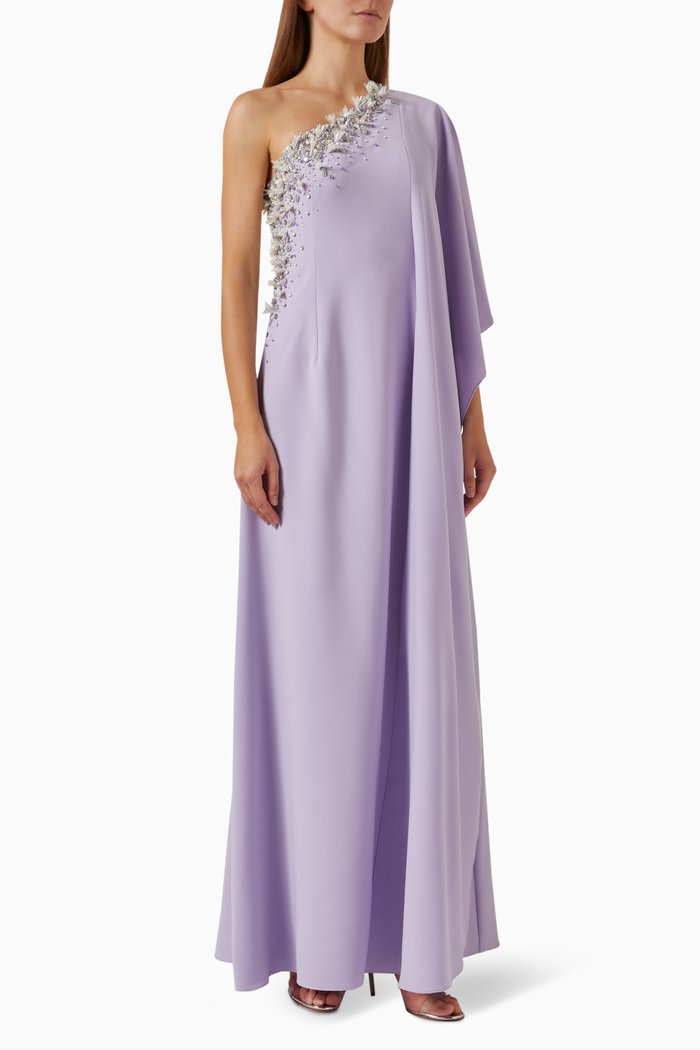 

Annia One-shoulder Maxi Dress, Purple