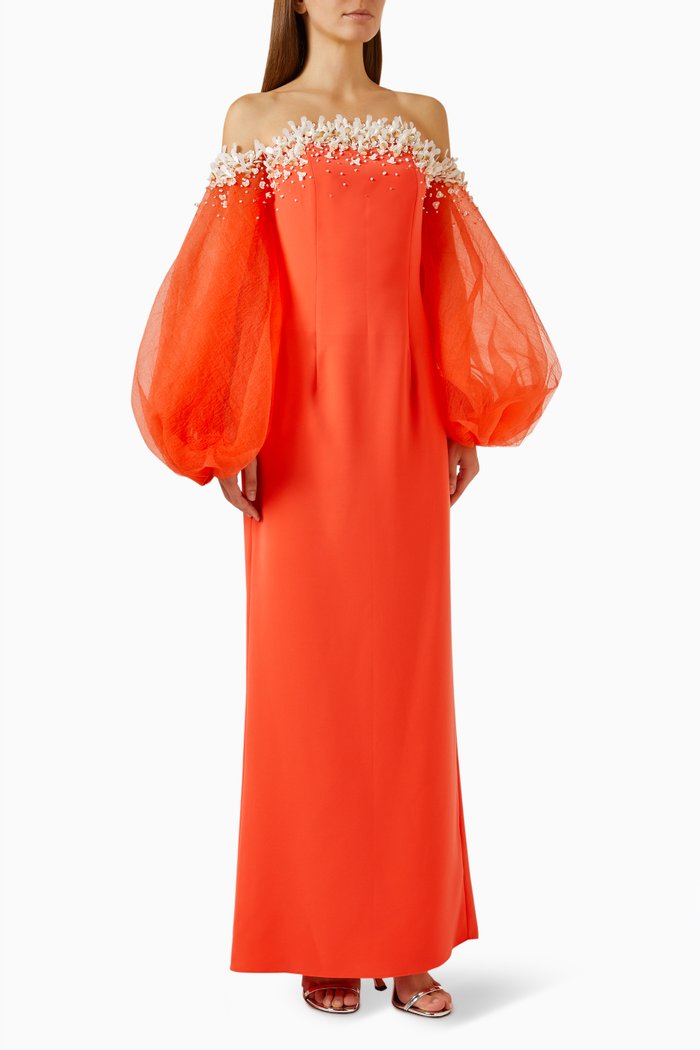 

Tacey Off-shoulder Maxi Dress, Orange