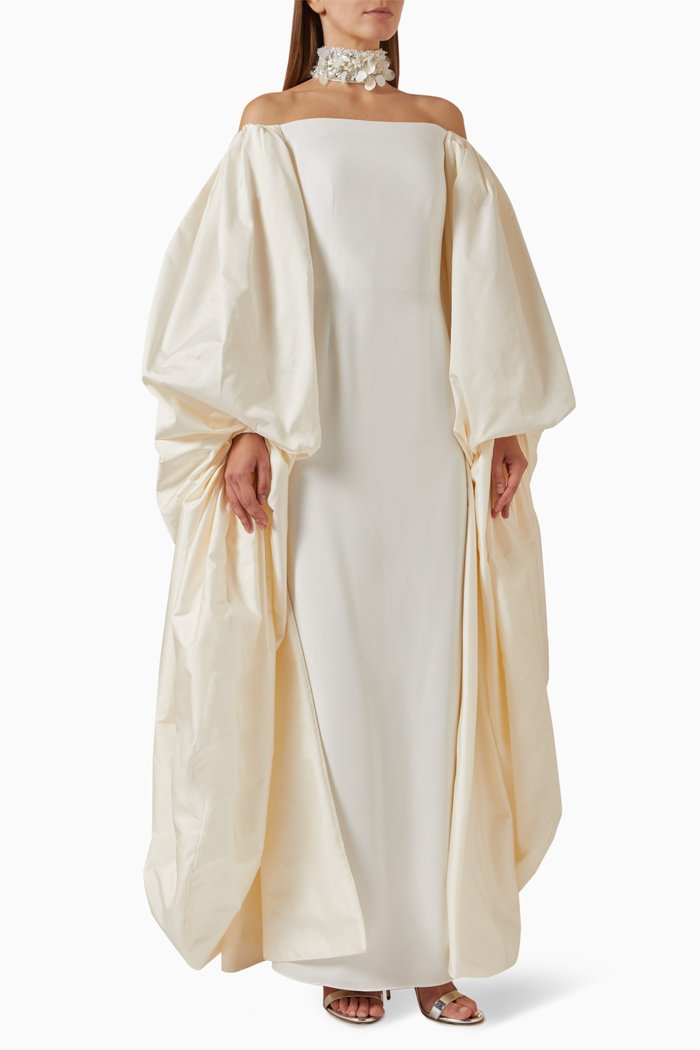 

Fiora Draped Maxi Dress, White