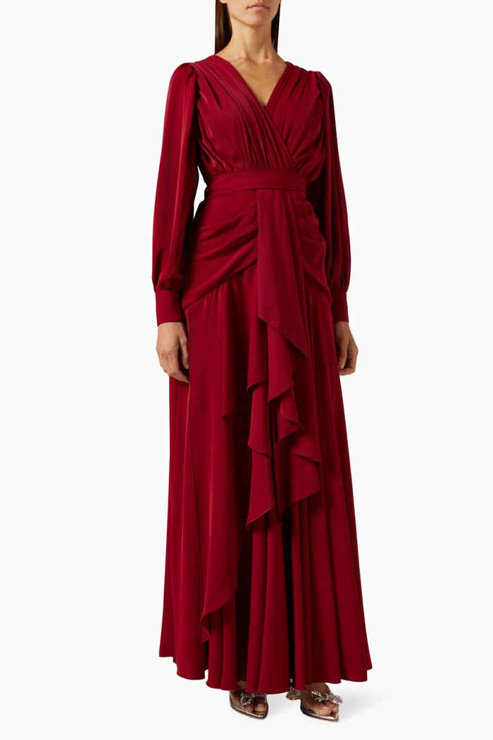 

Ruffle Maxi Dress, Pink