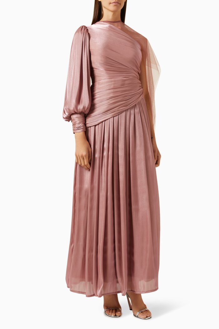 

Gathered Maxi Dress, Pink