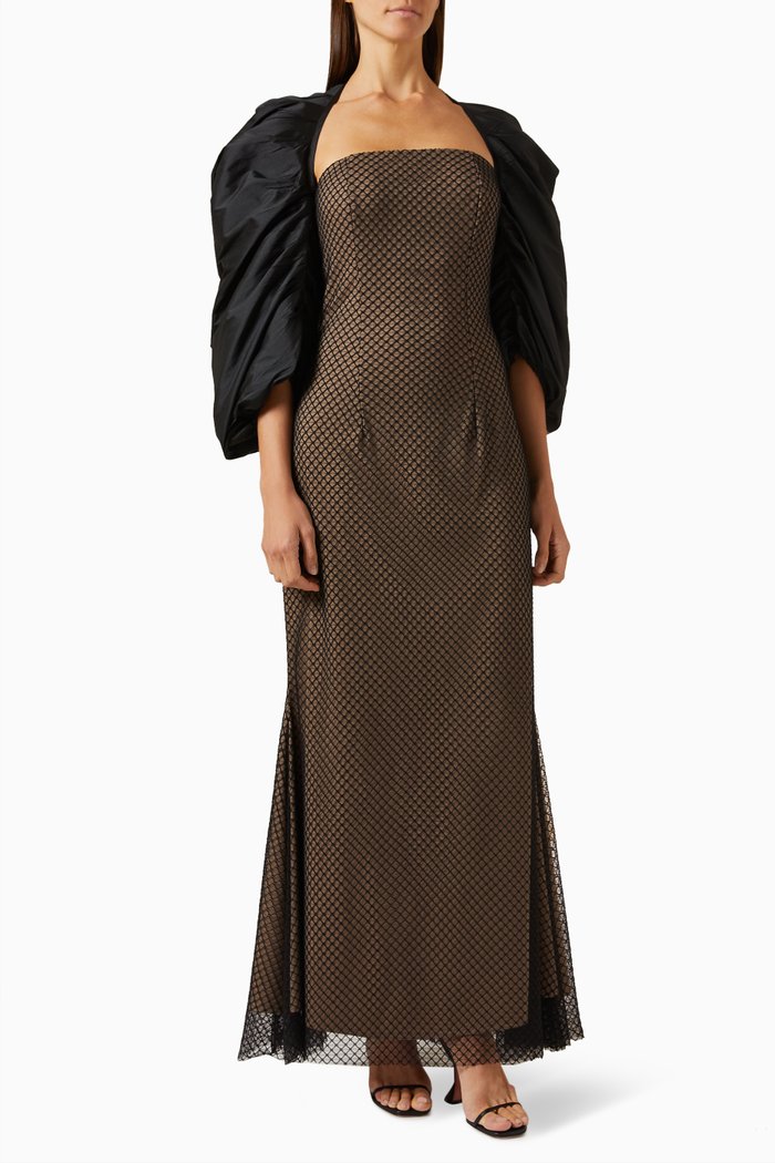 

Maxi Dress & Jacket Set, Brown