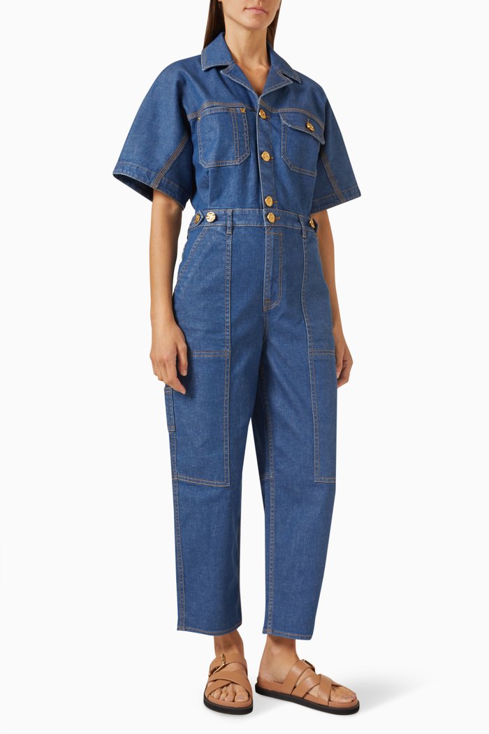 

Matchmaker Boiler Jumpsuit in Stretch-denim, Blue