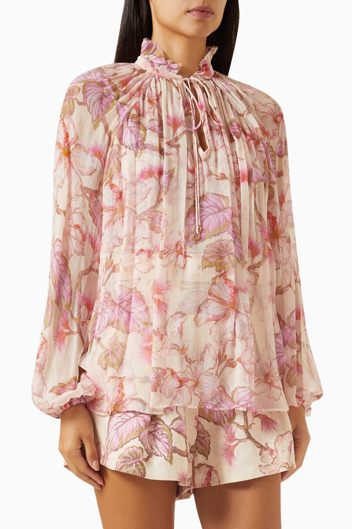 

Matchmaker Billow Blouse in Georgette, Pink
