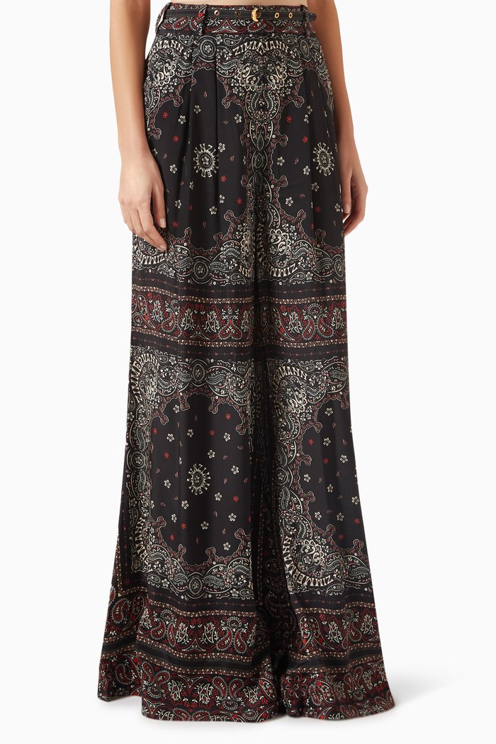 Double Tuck Pants in Viscose, Black