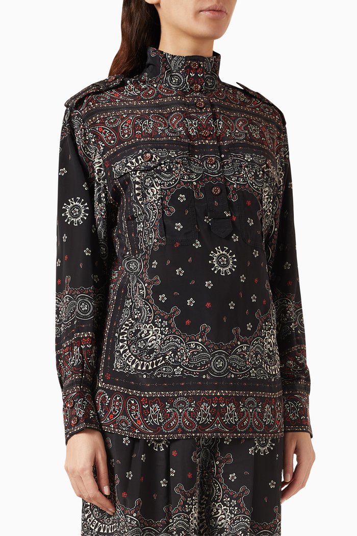 

Utility Blouse in Viscose, Black
