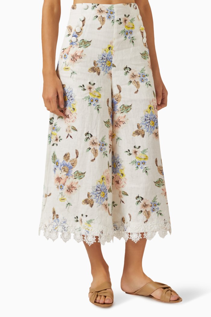 

Applique Culottes in Linen, Neutral