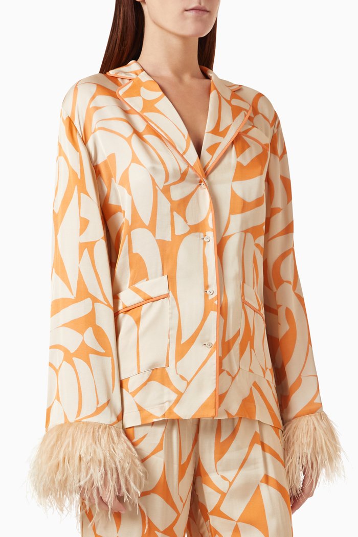 

Braza Mirage-print Top, Orange