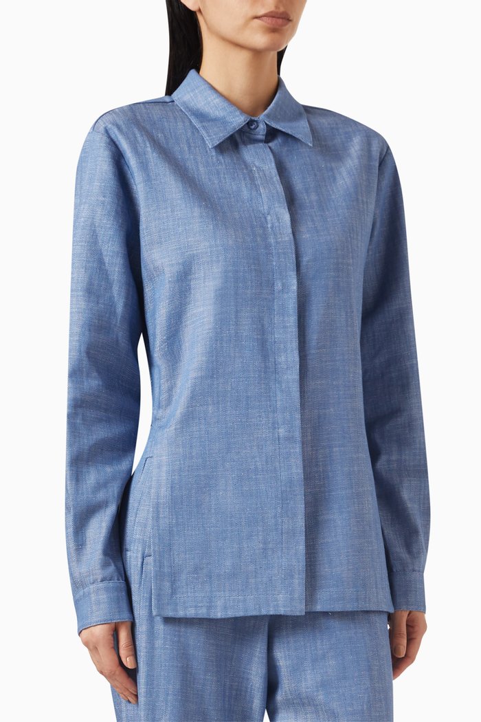 

Jadie Shirt in Chambray, Blue
