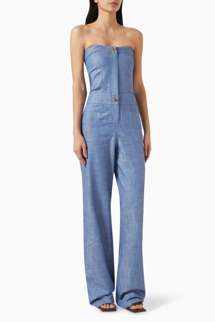 

Breslin Jumpsuit in Chambray, Blue