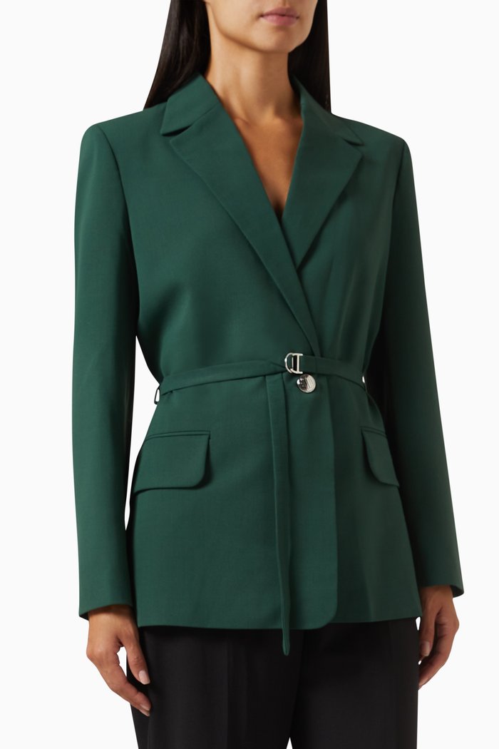 

Vicalo Belted Suit Jacket, Green