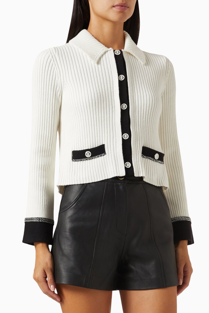 

Muscadelle Cardigan in Rib-knit, Neutral