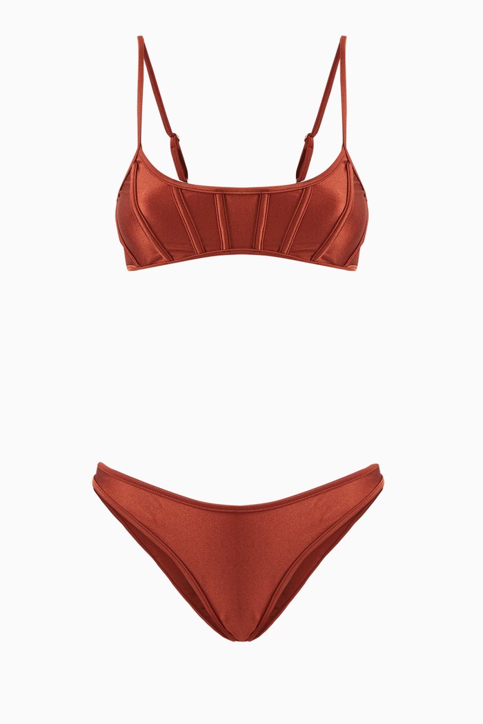 

Alight Corset Bikini Set, Red