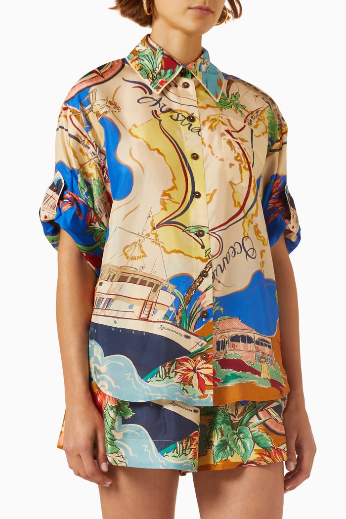 

Alight Short-sleeve Shirt in Silk, Multicolour