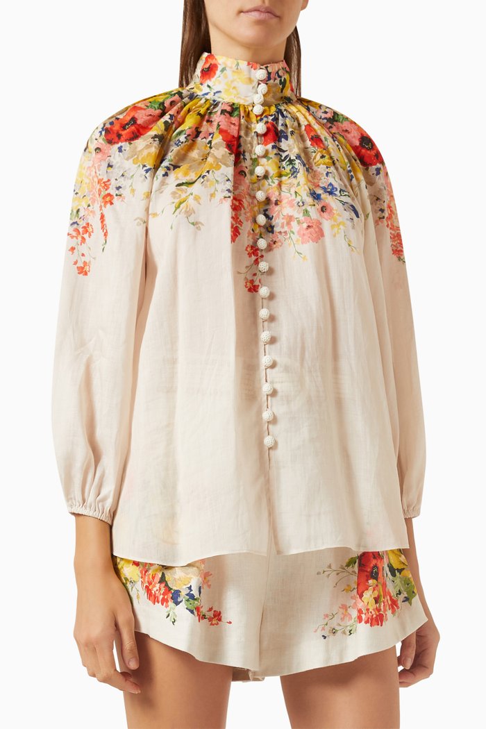 

Alight Billow Blouse in Ramie, Neutral