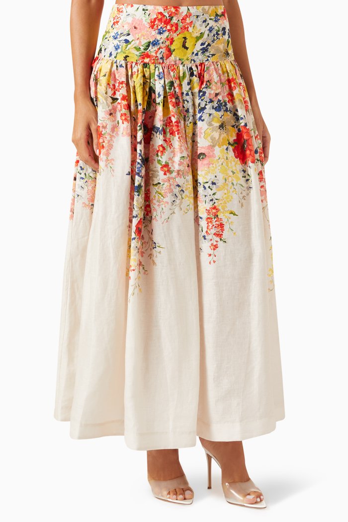 

Alight Midi Skirt in Linen, Neutral