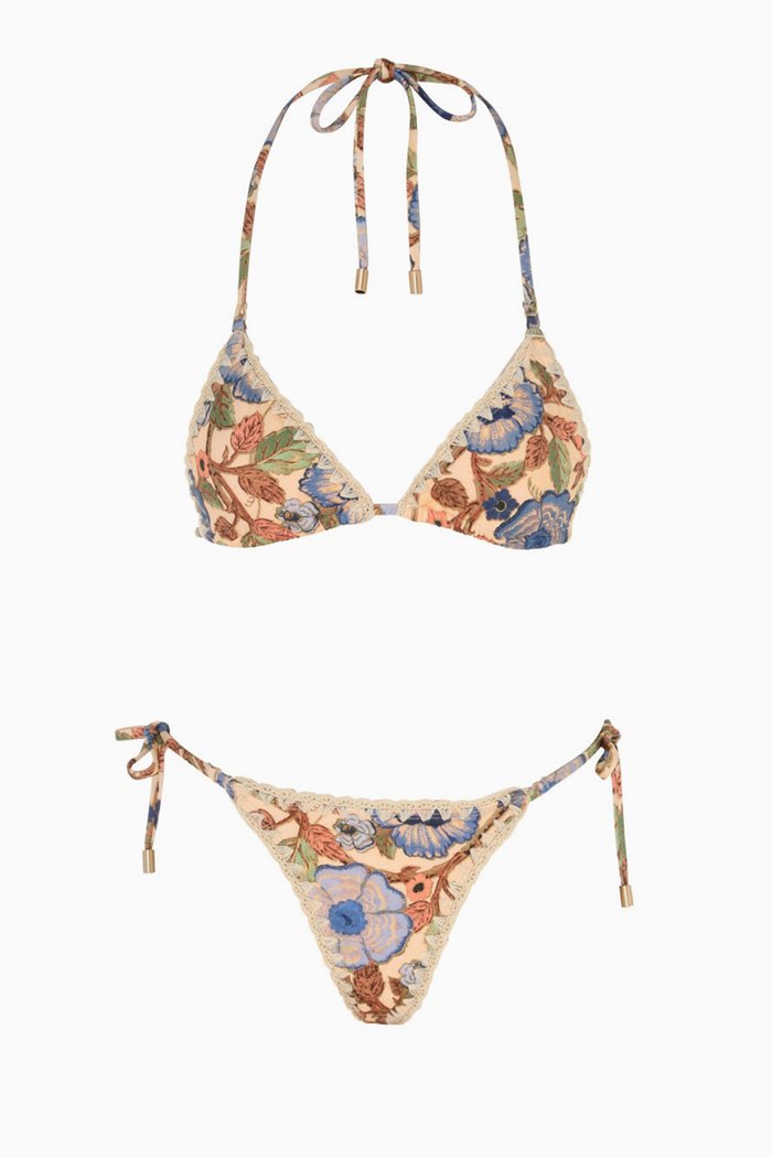 

Junie Crochet Edge Bikini in Lycra, Multicolour