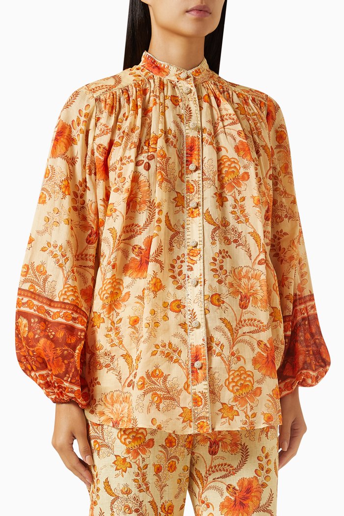 

Junie Billow Blouse in Ramie, Multicolour