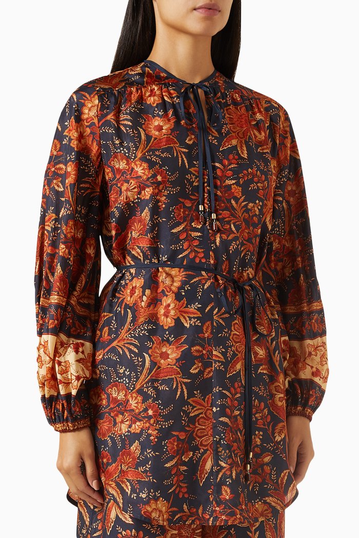 

Junie Tunic in Silk, Blue