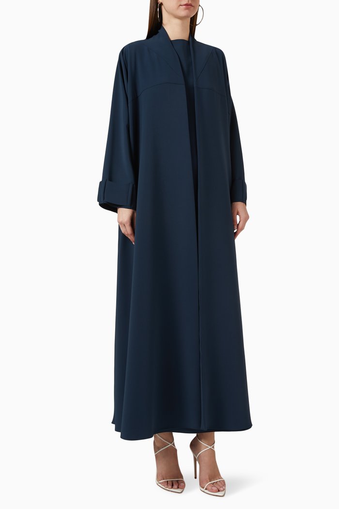 

3-piece Abaya Set in Crepe, Blue