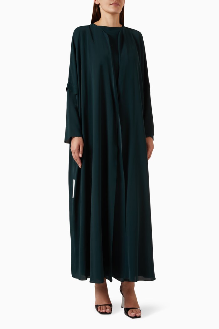 

3-piece Abaya Set in Silk, Green