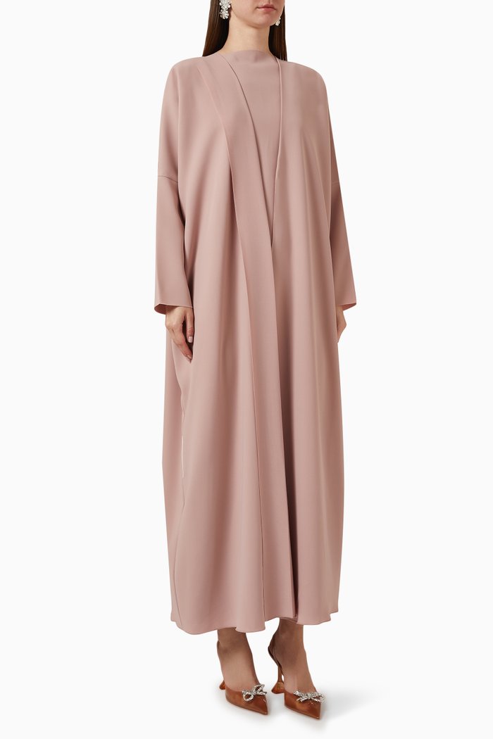 

3-piece Abaya Set in Crepe, Pink