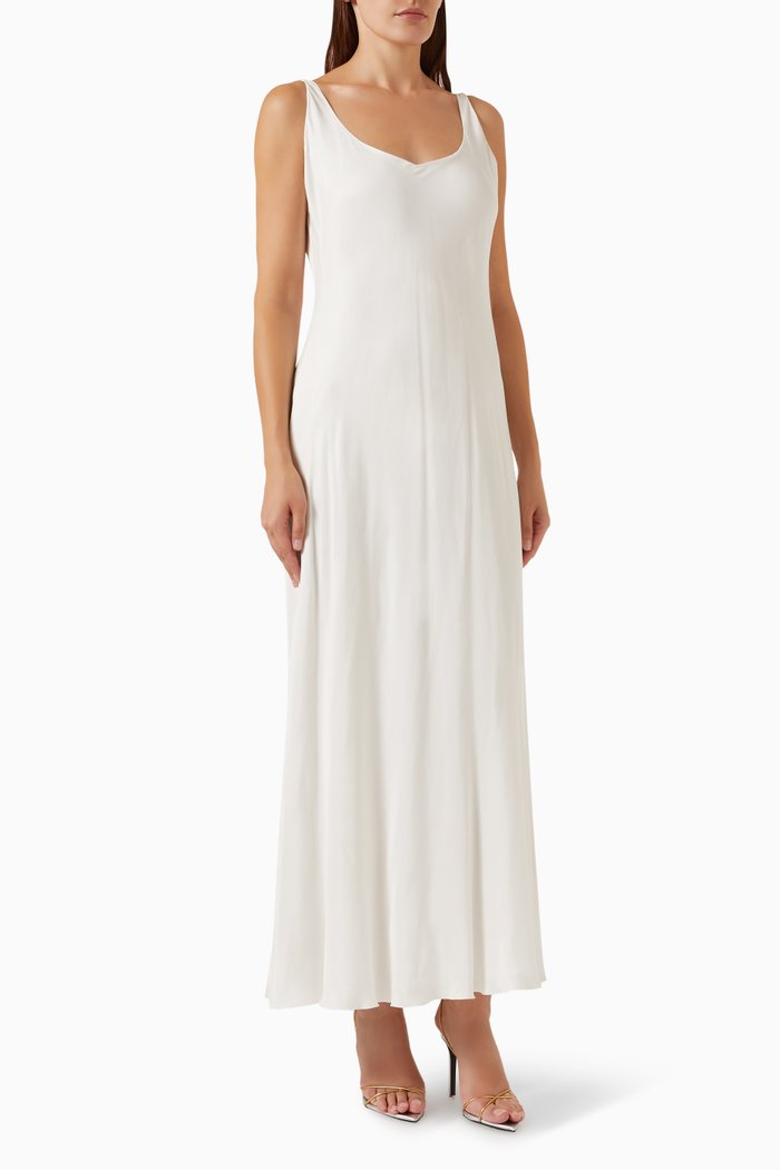 

V-neck Maxi Dress, White