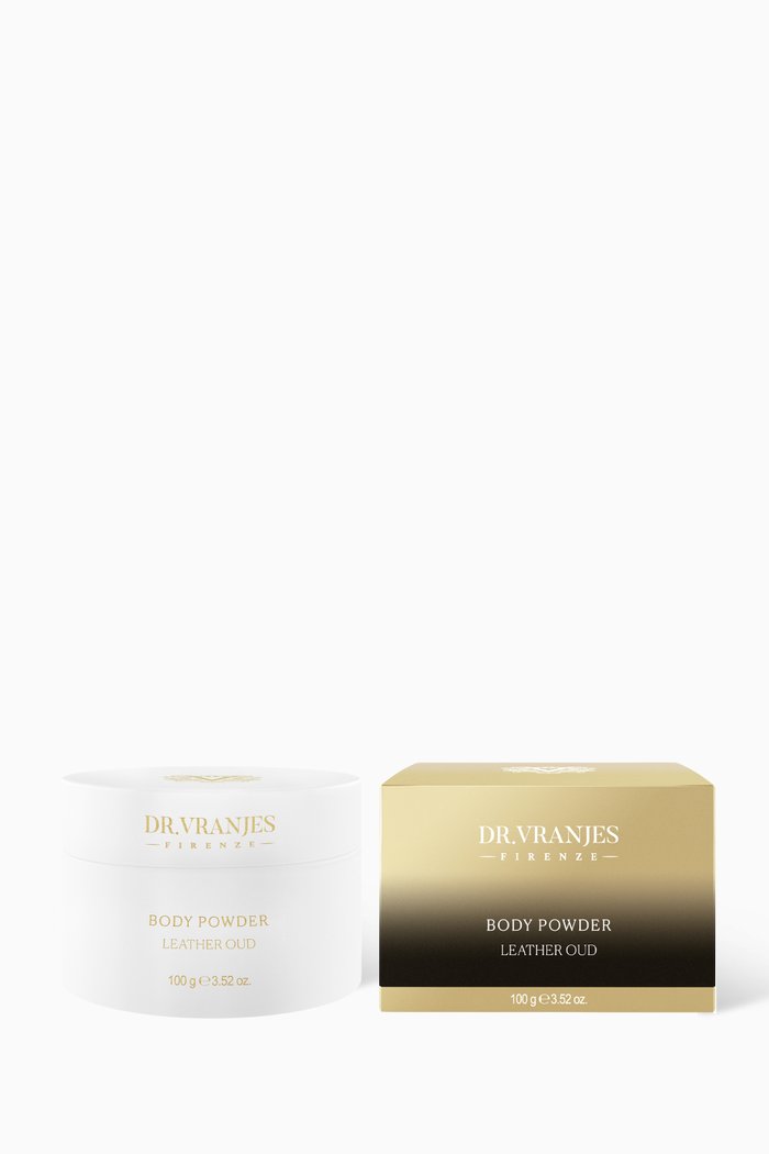 Leather Oud Body Powder, 100g, Colourless