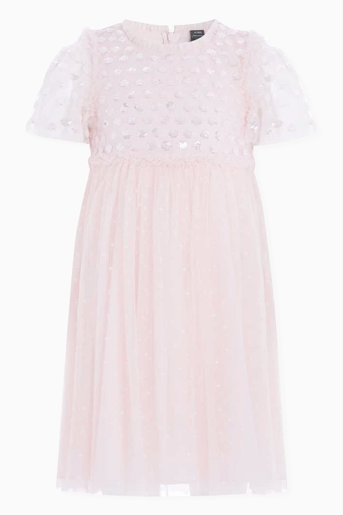 

Thea Bodice Dress in Recycled Tulle, Pink