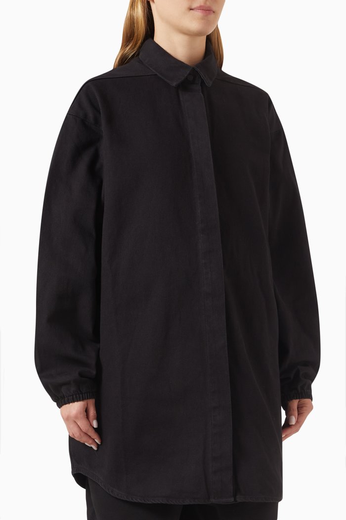 Button-down Shirt in Denim, Black