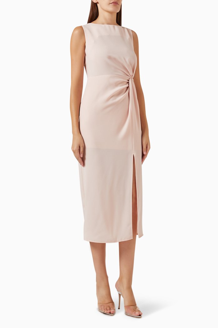 

Ruched Midi Dress, Pink