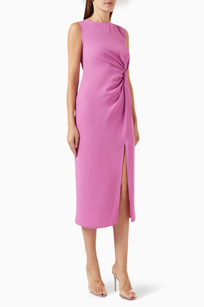 

Ruched Midi Dress, Pink