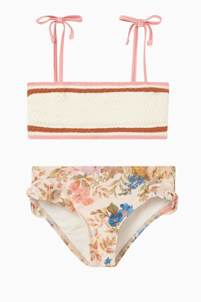 

August Knit Bandeau Bikini in Lycra, Neutral