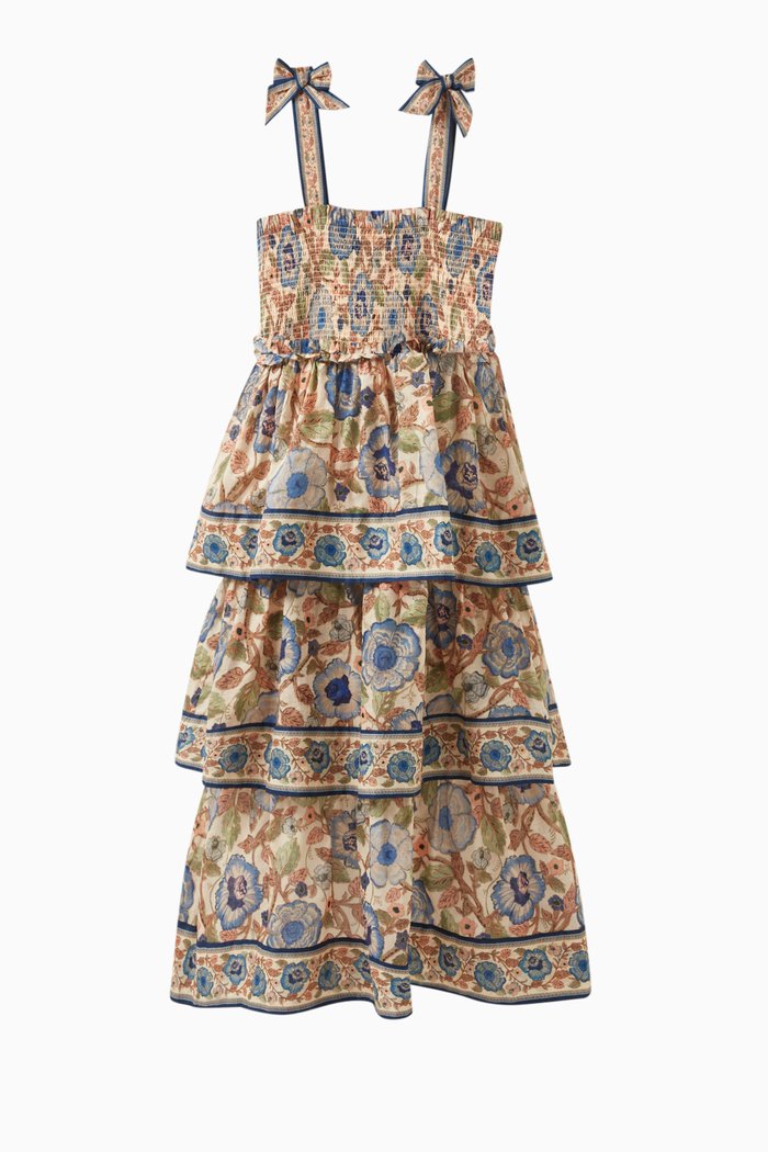 

Junie Floral-Print Dress in Cotton, Multicolour