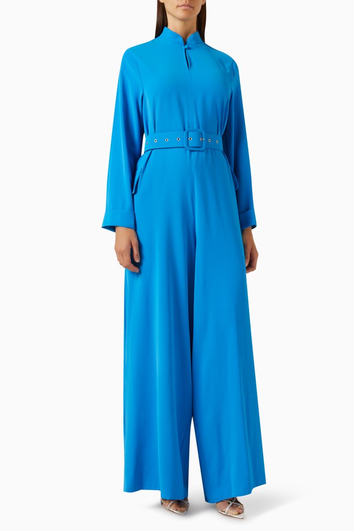 

Plein Belted Jumpsuit, Blue