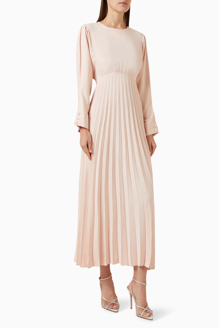 

Kenz Pleated Maxi Dress, Pink