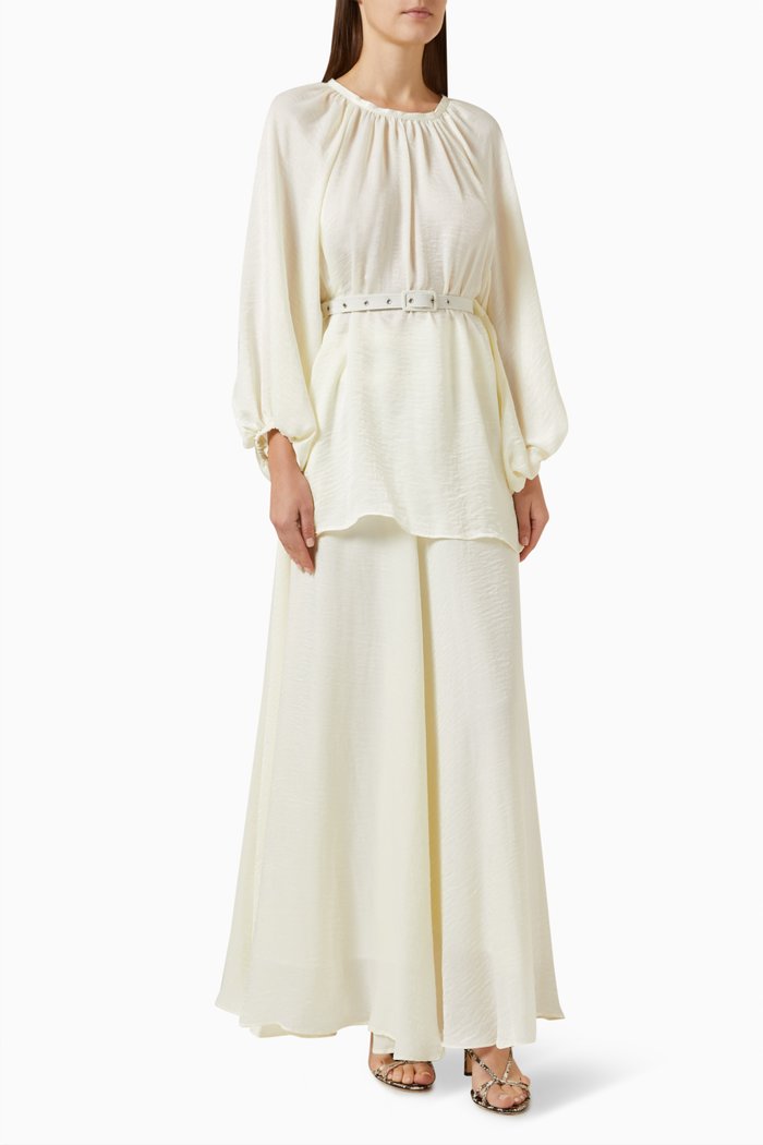 

Blouse & Skirt Set, White