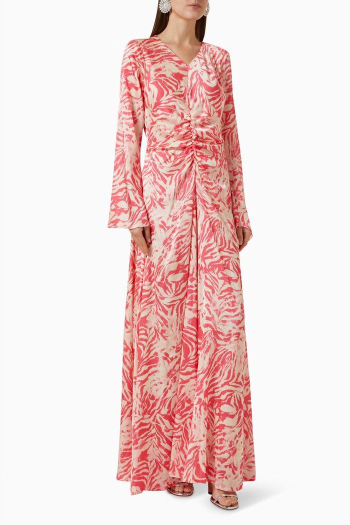 

Ruched Maxi Dress, Pink