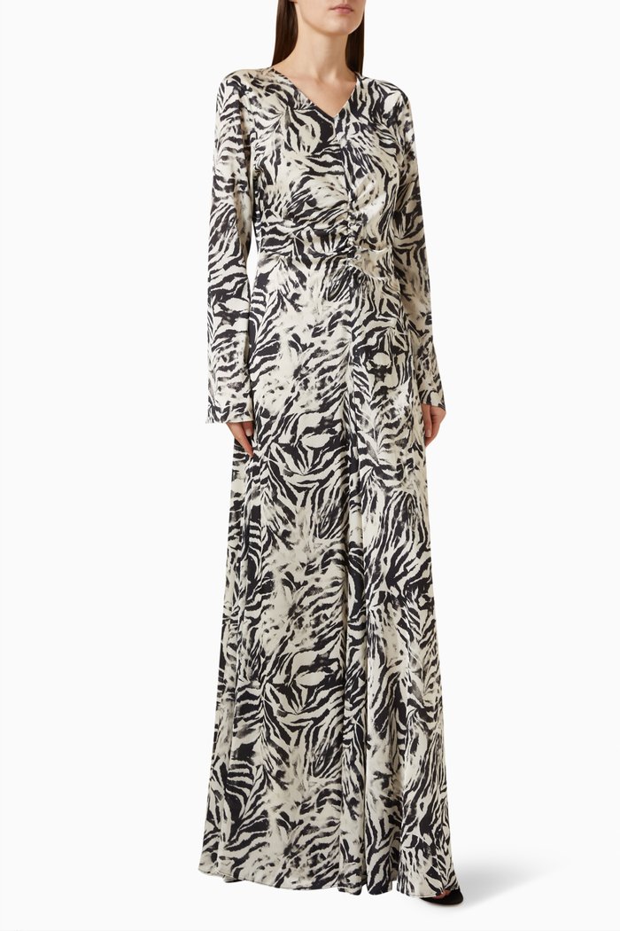 

Ruched Maxi Dress, Black