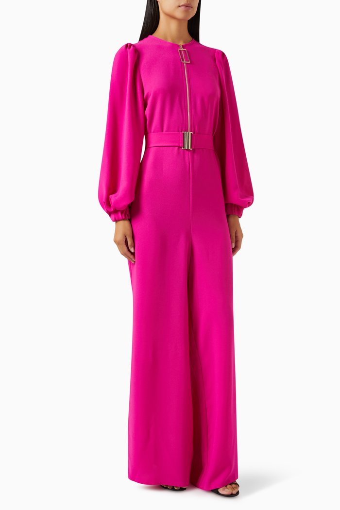

Roman Belted Jumpsuit, Pink