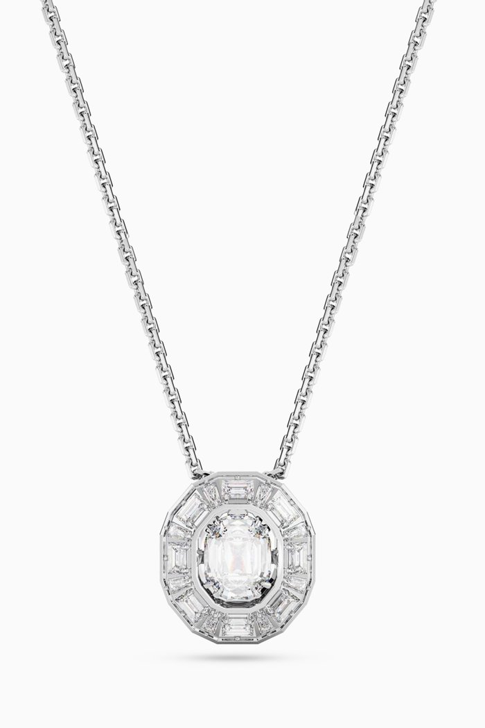

Mesmera Pendant Necklace in Rhodium-plated Metal, Silver