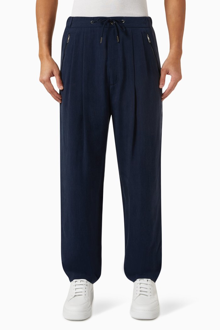 

Love Capsule Straight-fit Trousers in Cupro, Blue